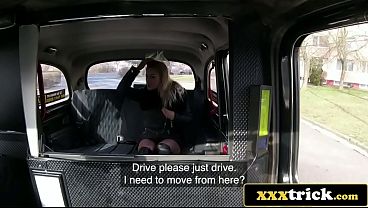 Big Tit Blonde Gets Naughty During a Cab Ride